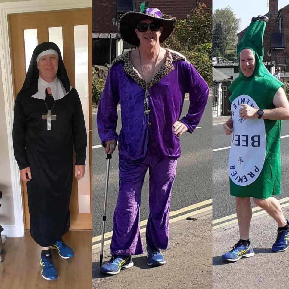 Martin Heath in some of his costumes.